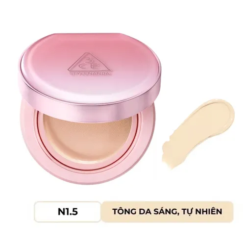 Phấn Nước Cushion 3CE Fitting Mesh + Refill 11g Tone N1.5