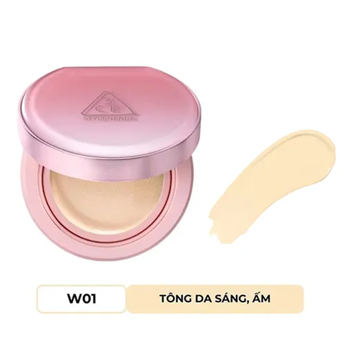 Phấn Nước Cushion 3CE Fitting Mesh + Refill 11g Tone W01