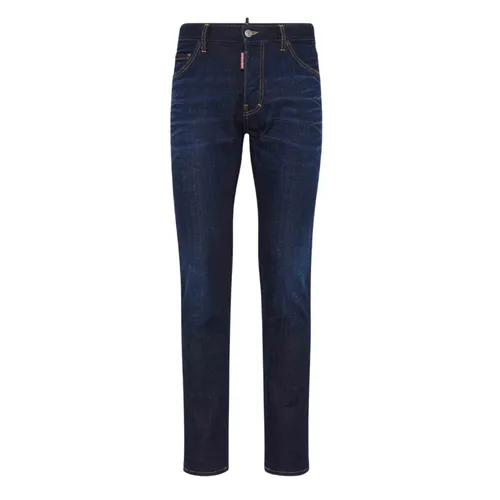 Quần Jean Nam Dsquared2 Cool Guy Dark 64 With Logo In Navy S71LB1595 S30664 470 Màu Xanh Navy Size 44