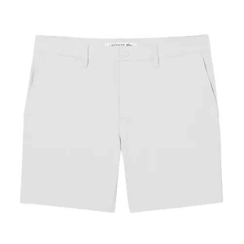 Quần Short Nam Lacoste Men's Slim Fit Commuter Shorts FH3014 ACZ Màu Xám Nhạt Size 40