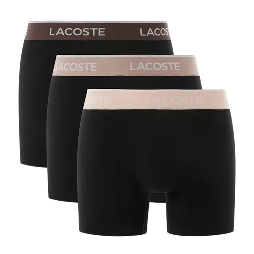 Set 3 Quần Lót Nam Lacoste Men's 3-Pack Cotton Boxer Briefs 6H1282 I3W Màu Đen Size XS