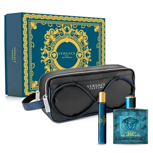 Set Nước Hoa Nam Versace Eros EDT 3 Món (100ml + 10ml + Túi)