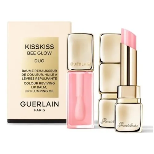 Set Son Dưỡng Guerlain KissKiss Bee Glow Duo 258 Rose Glow 2 Món