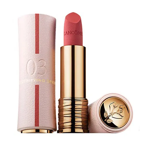 Son Lancôme L'Absolu Rouge Limited Drama Matte 03 Electrifying Spring Màu Hồng Đào Baby (Kèm Box Và Thiệp)