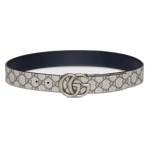 Thắt Lưng Nam Gucci GG  Marmont Reversible Belt Màu Xanh Be Size 85