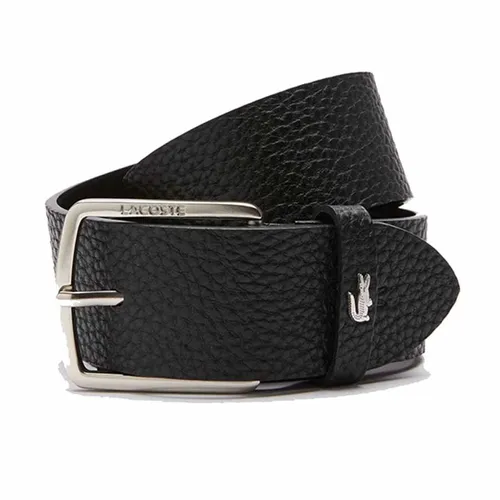Thắt Lưng Nam Lacoste Belt With Square Buckle Engraved In Leather RC4044 000 Màu Đen