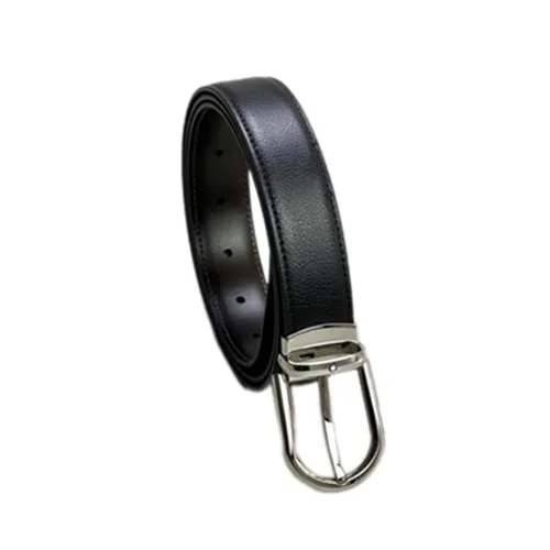 Thắt Lưng Nam Montblanc Horseshoe Shiny Palladium Finish Pin Black/Brown SP148547 Màu Nâu Đen