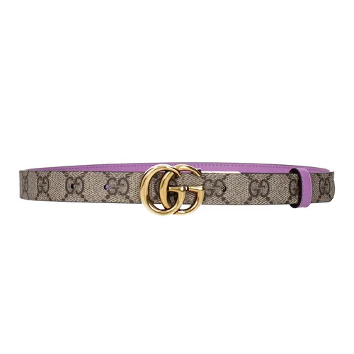 Thắt Lưng Nữ Gucci Belt Monogram 65941892TIC9763 Hai Mặt Màu Xám/Tím Size 70