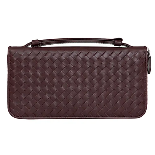 Túi Cầm Tay Nam Bottega Veneta Length Place Card Black 169730-V4651-5023 Màu Đỏ Tía