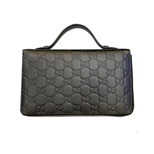Túi Cầm Tay Nam Gucci Carteira Longa Travel Case Preto Màu Đen
