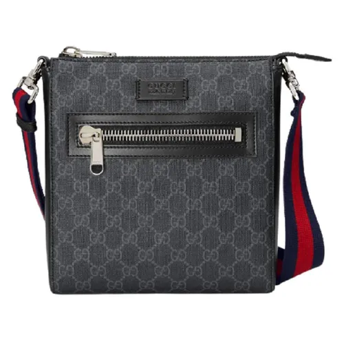 Túi Đeo Chéo Gucci GG Supreme Black Small Messenger Bag 523599 K5RLN 1095 Màu Đen