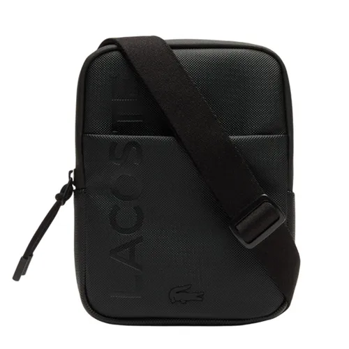 Túi Đeo Chéo Nam Lacoste Men's L.12.12 Branded Zippered Small Flat Bag NH3136PO 000 Màu Đen