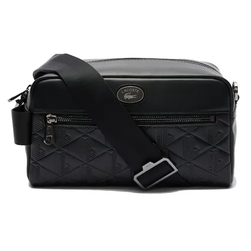 Túi Đeo Chéo Nam Lacoste Monogram Pouch With Strap NH4398MR 000 Màu Đen