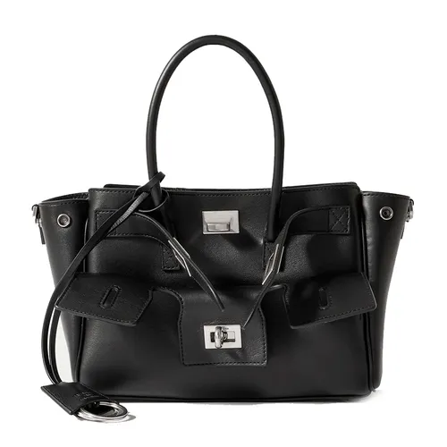 Túi Đeo Chéo Nữ Balenciaga Carry All Bel Air Mini Leather Tote Màu Đen