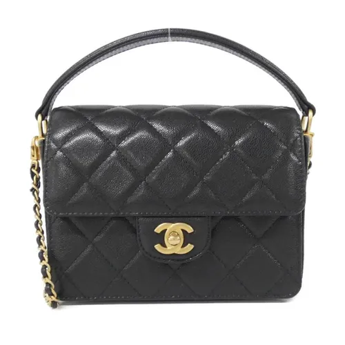 Túi Đeo Chéo Nữ Chanel AS5165 Mini Flap Bag With Handle Decoration Màu Đen