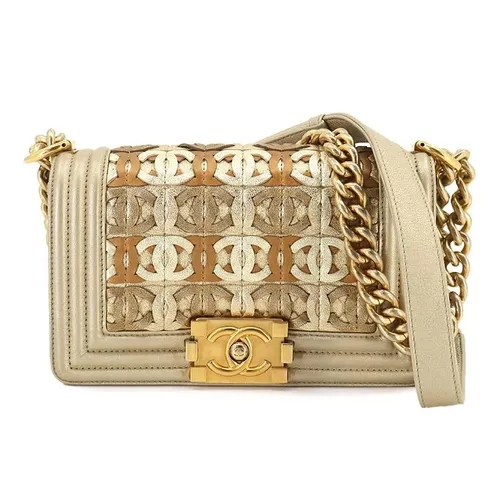 Túi Đeo Chéo Nữ Chanel Boy Chanel Chain Shoulder Bag Golden Màu Vàng Gold