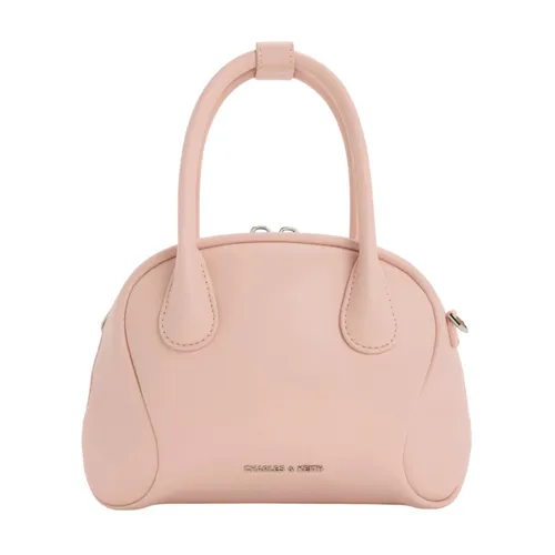 Túi Đeo Chéo Nữ Charles & Keith CNK Nelly Bowling Bag Light Pink CK2-30160242 Màu Hồng