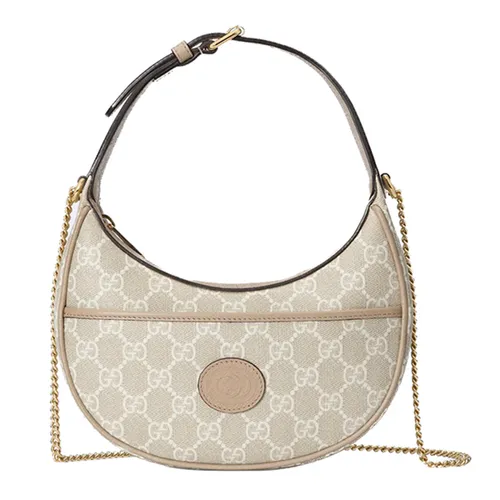 Túi Đeo Chéo Nữ Gucci GG Half Moon Shaped Mini Bag 726843-FAA4G-9897 Màu Beige