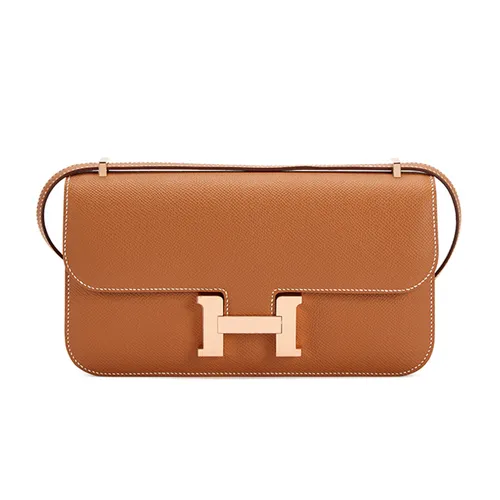 Túi Đeo Vai Nữ Hermès Constance Elan Rose Gold Hardware Màu Nâu