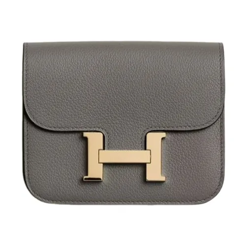 Túi Đeo Chéo Nữ Hermès Constance Slim Bag Màu Xám