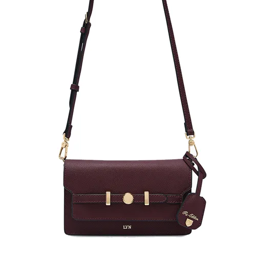 Túi Đeo Chéo Nữ Lyn Andera Wallets On Chain - Dark Red L25FWWB013 Màu Đỏ Đậm