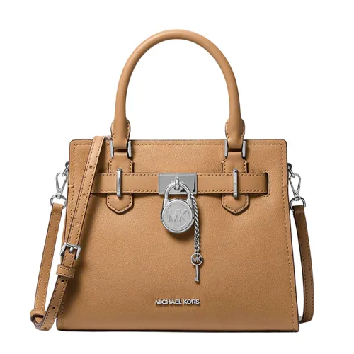 Túi Đeo Chéo Nữ Michael Kors MK Hamilton Small Leather Satchel 35S3SHMS1L Màu Nâu