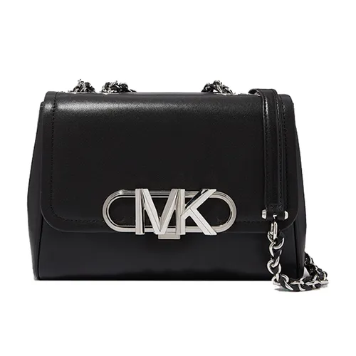 Túi Đeo Chéo Nữ Michael Kors MK Medium Parker Shoulder Bag In Leather Màu Đen (Logo Bạc)