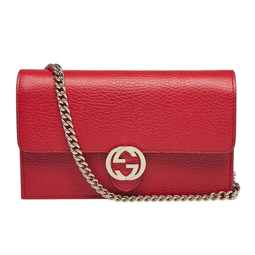 Túi Đeo Vai Nữ Gucci Leather GG Chain Shoulder Bag 510314 CAO0G 6420 Màu Đỏ
