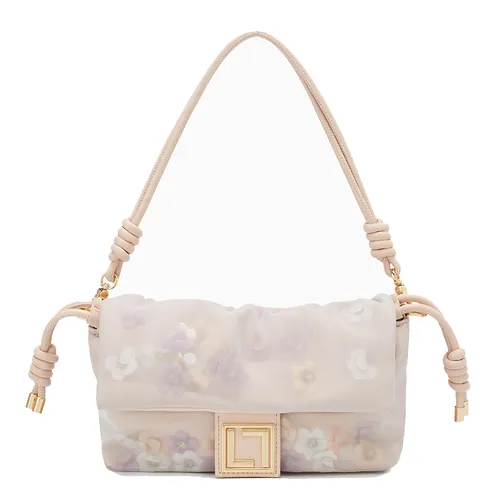 Túi Đeo Vai Nữ Lyn Abigo Chiffon Crossbody Bag - Pink LL25FBT641 Màu Hồng