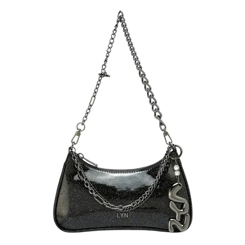 Túi Đeo Vai Nữ Lyn La Benia Shoulder Bag Metalic Black L25FBWA027 Màu Đen