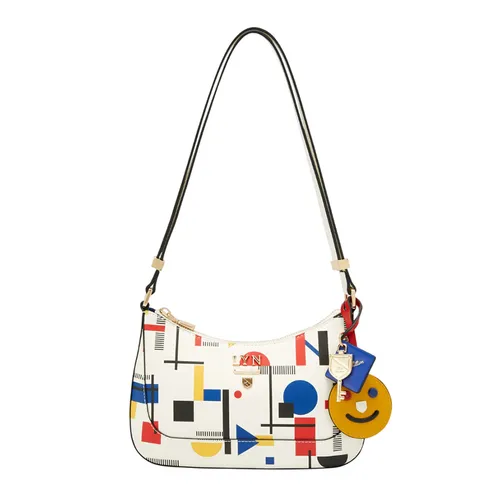 Túi Đeo Vai Nữ Lyn Re-Edit Bauhaus S Shoulder Bag Printed White L25FBWA061 Màu Trắng