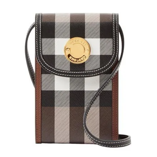 Túi Đựng Điện Thoại Burberry Check Elizabeth Phone Pouch Màu Nâu Kẻ