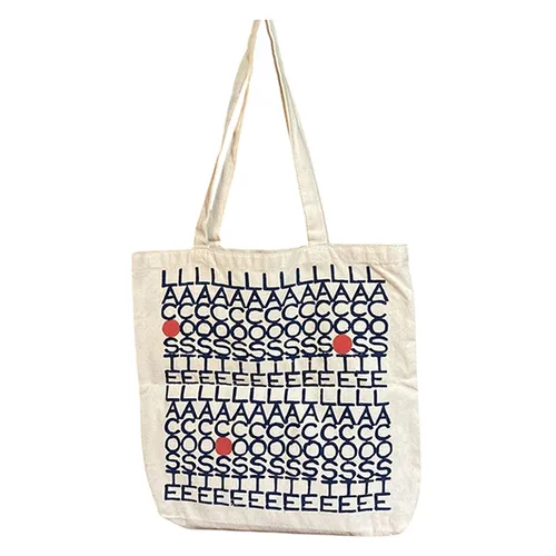 Túi Tote Nữ Lacoste Eco Bag Lettering Design Màu Trắng Họa Tiết