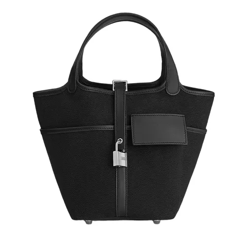 Túi Xách Tay Nữ Hermès Picotin Lock 18 Pocket Bag Noir Màu Đen