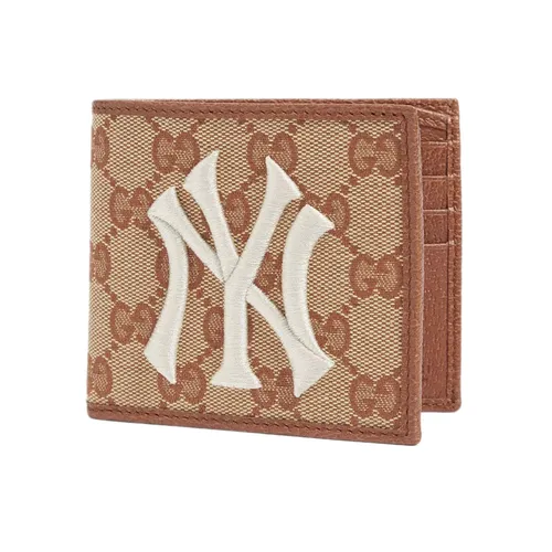 Ví Nữ Gucci NY Yankees Canvas Wallet Màu Nâu