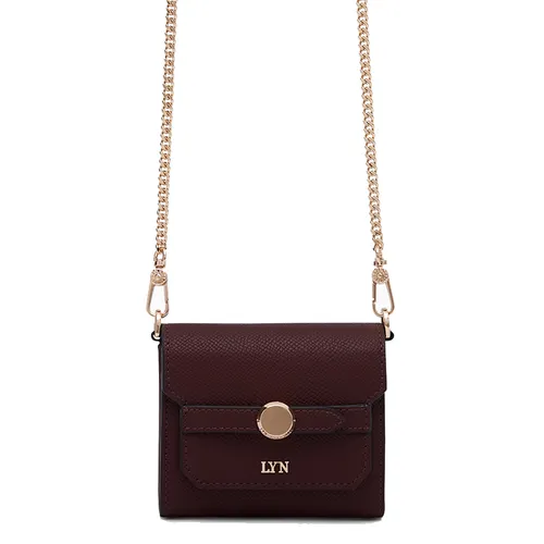 Ví Nữ Lyn Andera Short Wallets On Chain - Dark Red L25FWWB014 Màu Đỏ Đậm