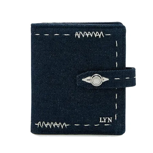 Ví Nữ Lyn Re-Edit Stitched Bi-Fold Wallet - Blue Variation 2 L25FWWA023 Màu Xanh