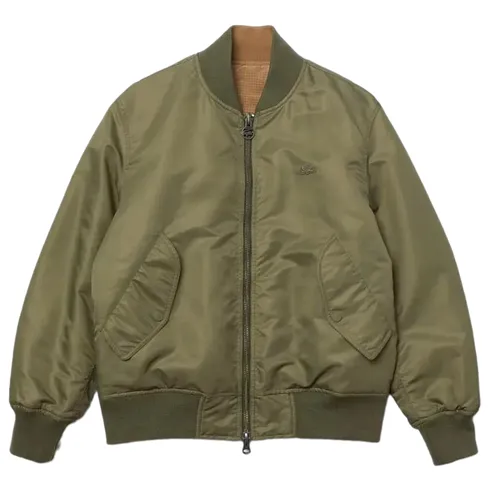 Áo Bomber Lacoste Men’s Bimaterial Reversible Colourblock Bomber Jacket Màu Xanh Green Size 48