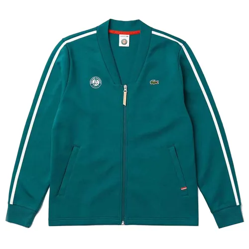 Áo Khoác Nỉ Lacoste Roland Garros Jacket Regular Màu Xanh Green Size 2