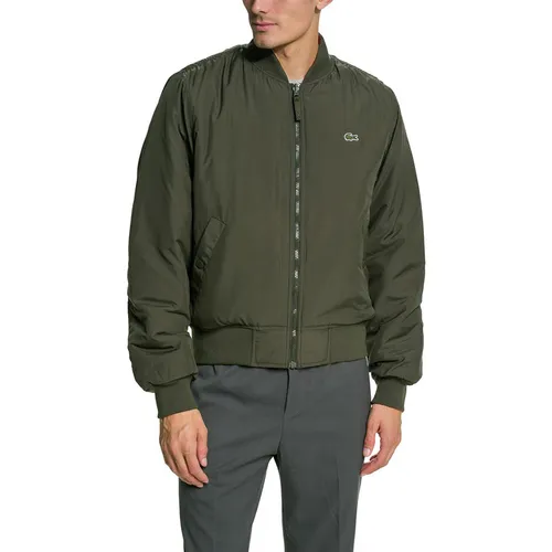Áo Bomber Nam Lacoste Reversible Blouson Khaki/ Orange Màu Xanh Rêu Size S