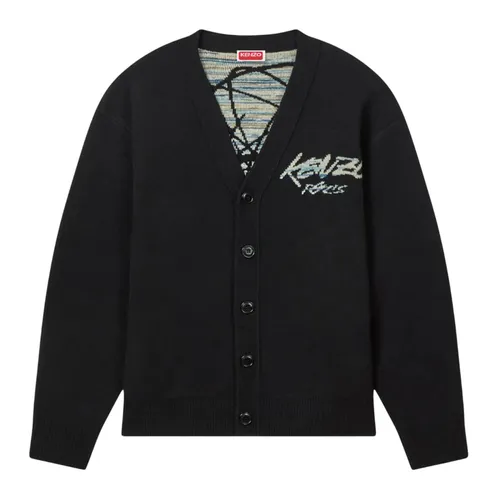 Áo Cardigan Nam Kenzo x Futura 2000 Genderless In Wool Black PFF68CA7513CJ99J Màu Đen Size S