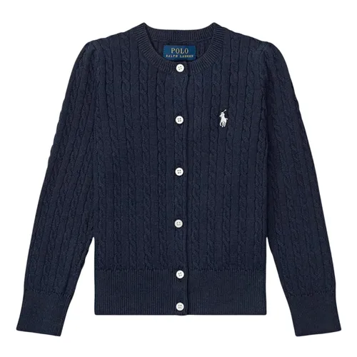 Áo Cardigan Nữ Ralph Lauren Mini-Cable White Logo Pony In Navy 313543047011 Màu Xanh Navy Size XL