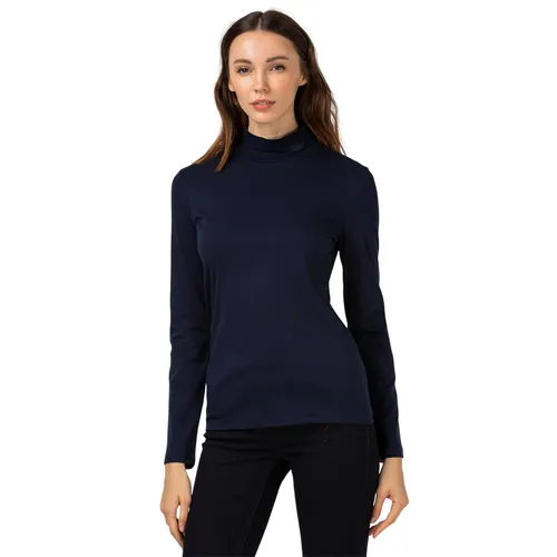 Áo Giữ Nhiệt Nữ Lacoste Women's Cotton Turtleneck TF2310 166 Màu Xanh Navy Size 36