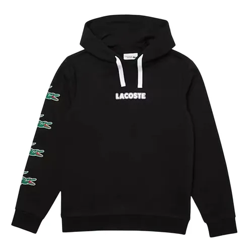 Áo Hoodie Nam Lacoste Sport Crocodile Print Cotton SH7221 031 Màu Đen Size 2