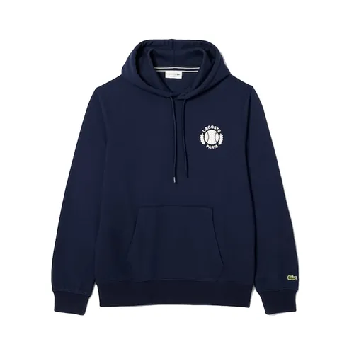 Áo Hoodie Nam Lacoste Tennis Printed SH9764 - 166 Màu Xanh Navy Size 3
