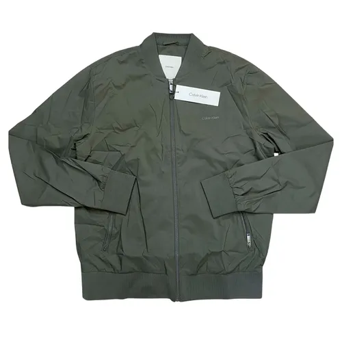 Áo Khoác Bomber Nam Calvin Klein CK Matte Jacket Green Màu Xanh Rêu Size S