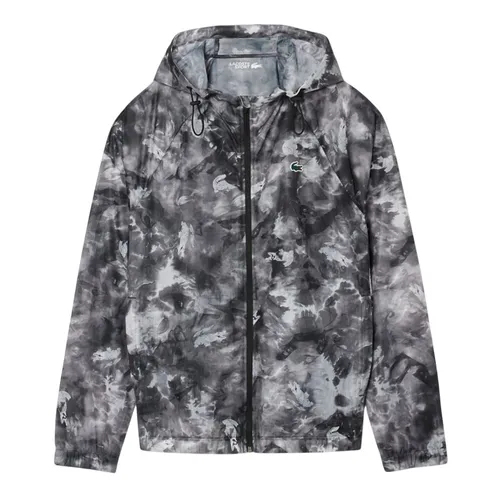 Áo Khoác Gió Nam Lacoste Lightweight Crocodile Print Sport Jacket BH8918 - DIR Màu Xám Size 48