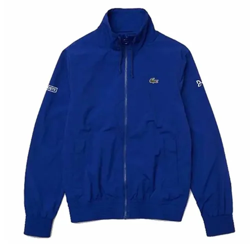 Áo Khoác Gió Nam Lacoste Sport X Novak Djokovic Lightweight Zip Jacket BH6936 BDM Màu Xanh Blue Size 48