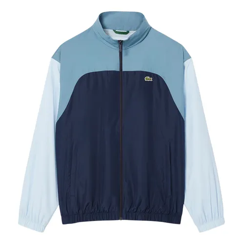 Áo Khoác Gió Nam Lacoste Water-Repellent Colorblock Track Jacket BH8903 - I0M Màu Xanh Blue Size 46