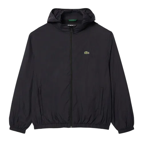 Áo Khoác Gió Nam Lacoste Water-Repellent Hooded Track Jacket BH8901 - 031 Màu Đen Size 50